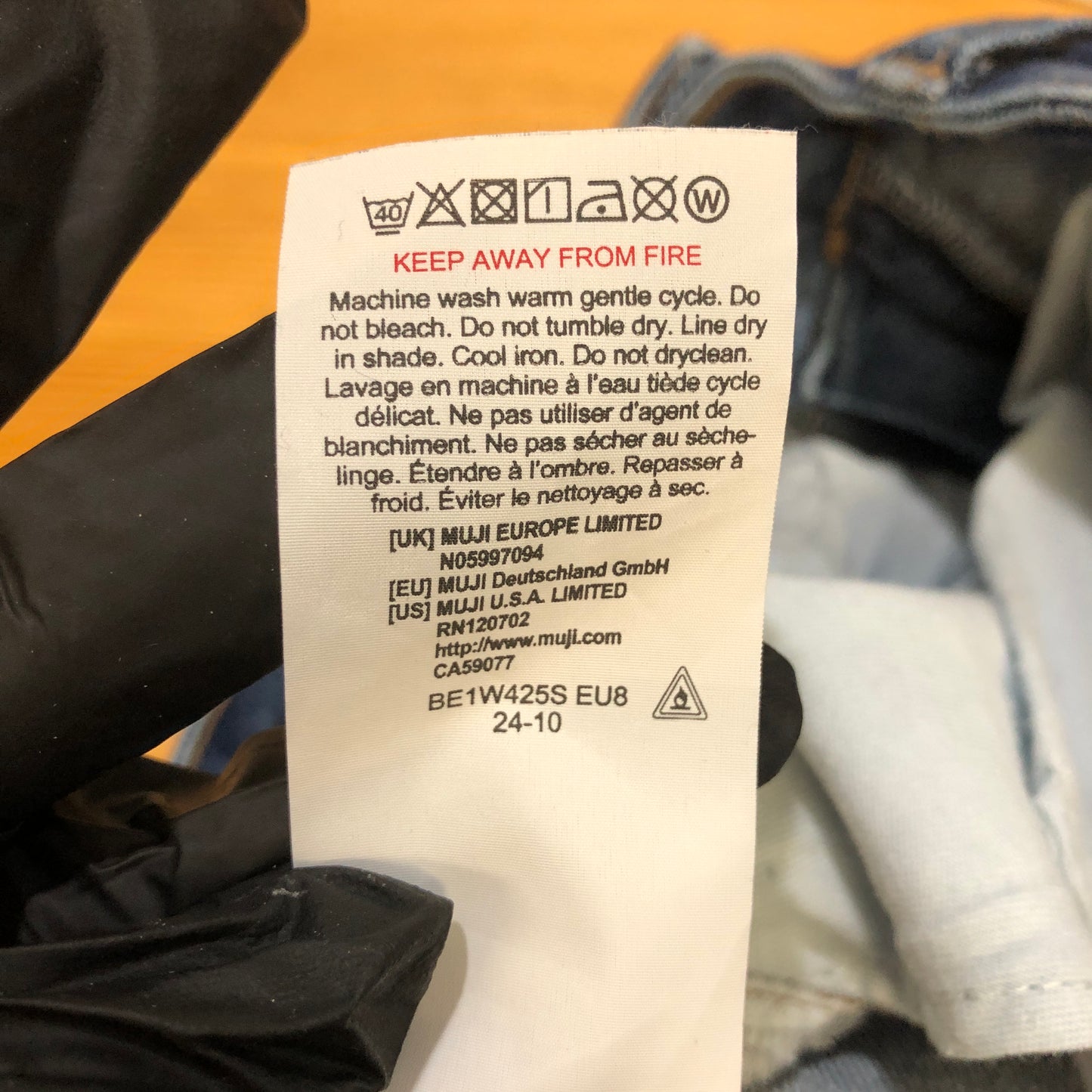 Muji Slim Fit Blue Denim Ankle Jeans