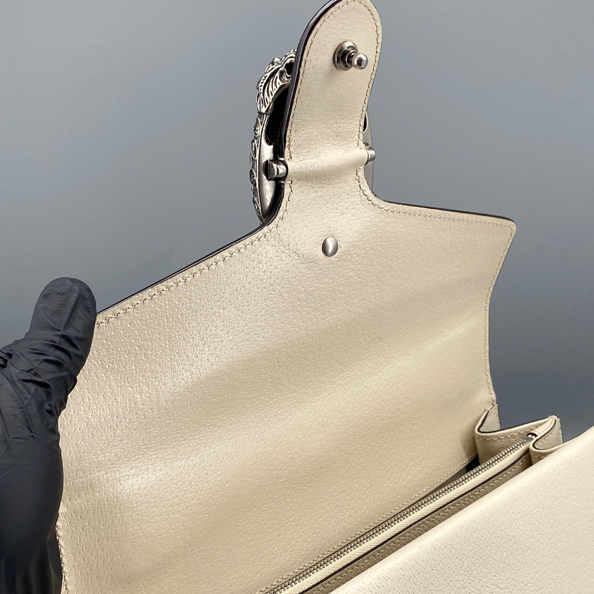 Gucci Medium Dionysus Shoulder Bag Cream Leather