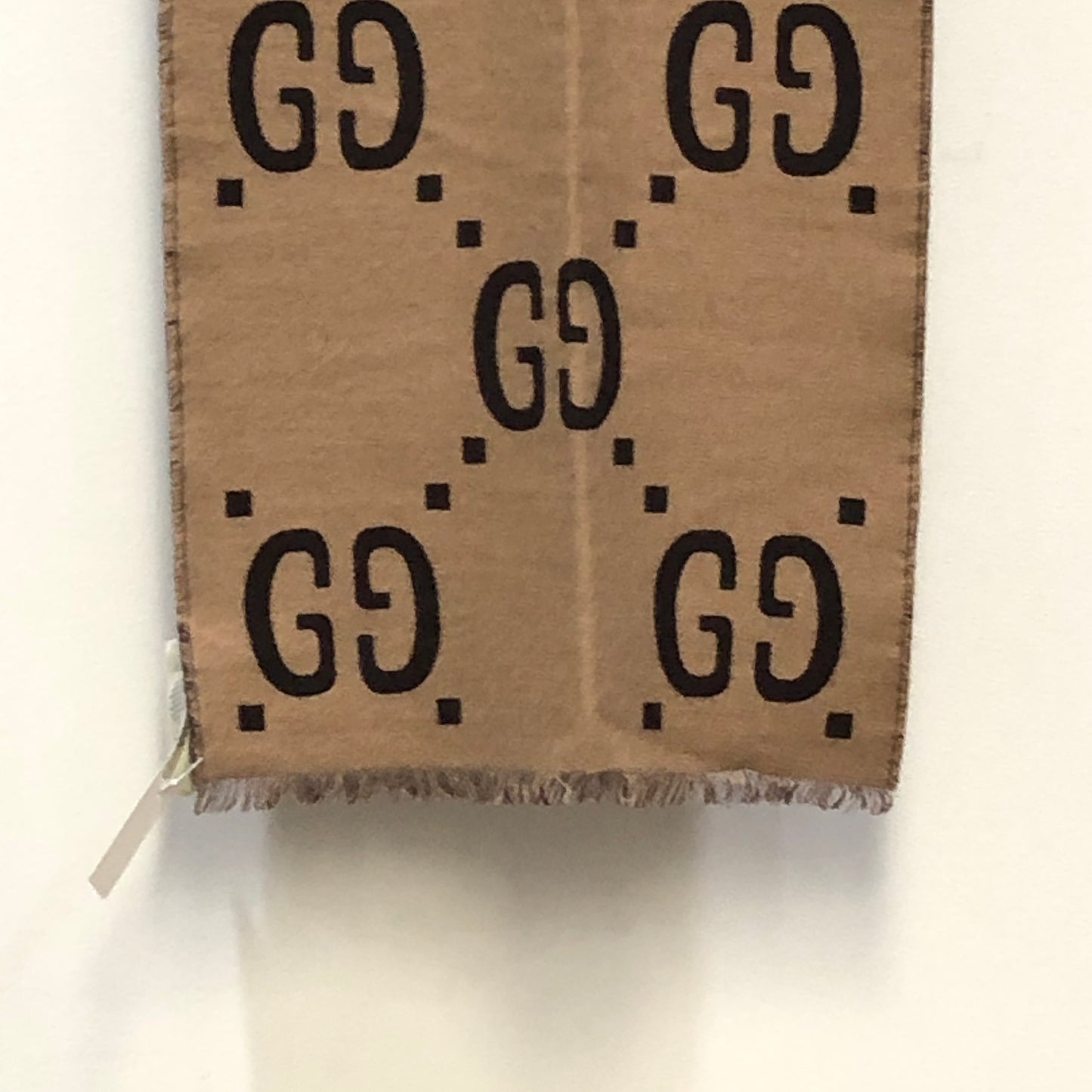 Gucci Brown Reversible Allover Pattern Scarf 184*37 cm