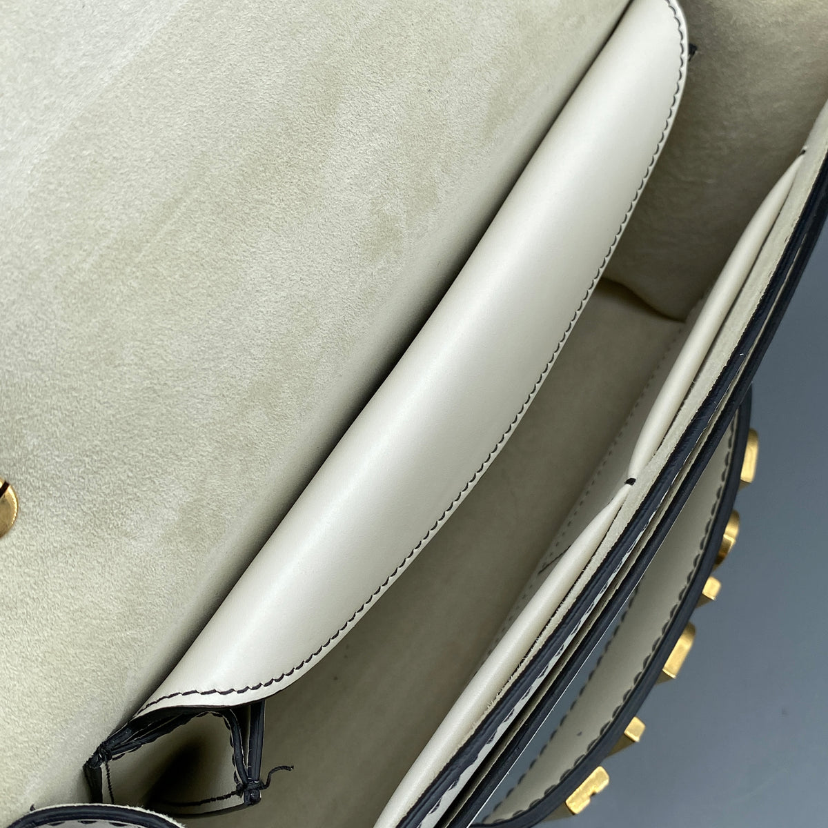 Christian Dior Calfskin J'Adior Chain Flap Bag Off White