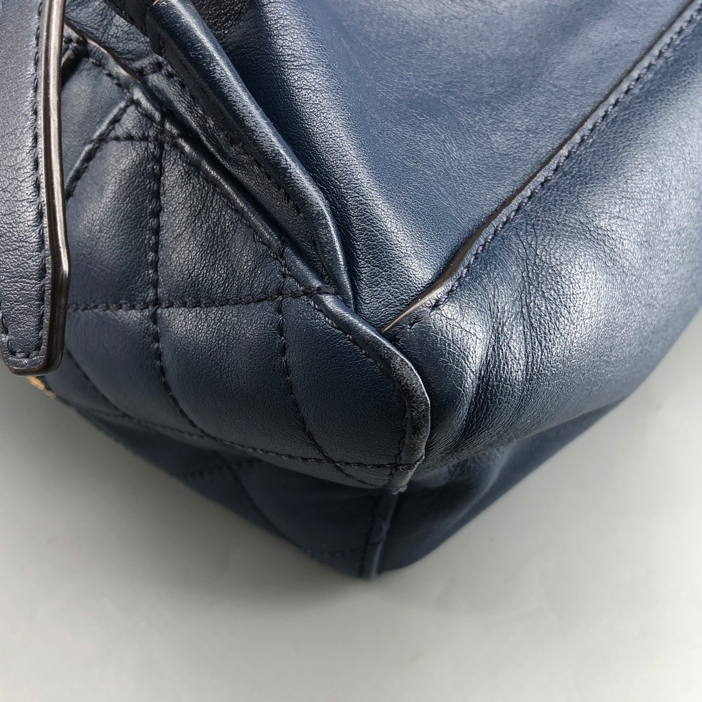 Michael Kors Quilted Leather Backpack Navy