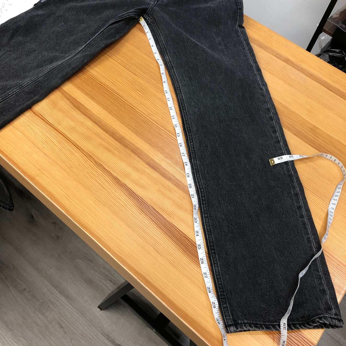 Celine Dark Grey Straight Leg Denim Jeans Size 26
