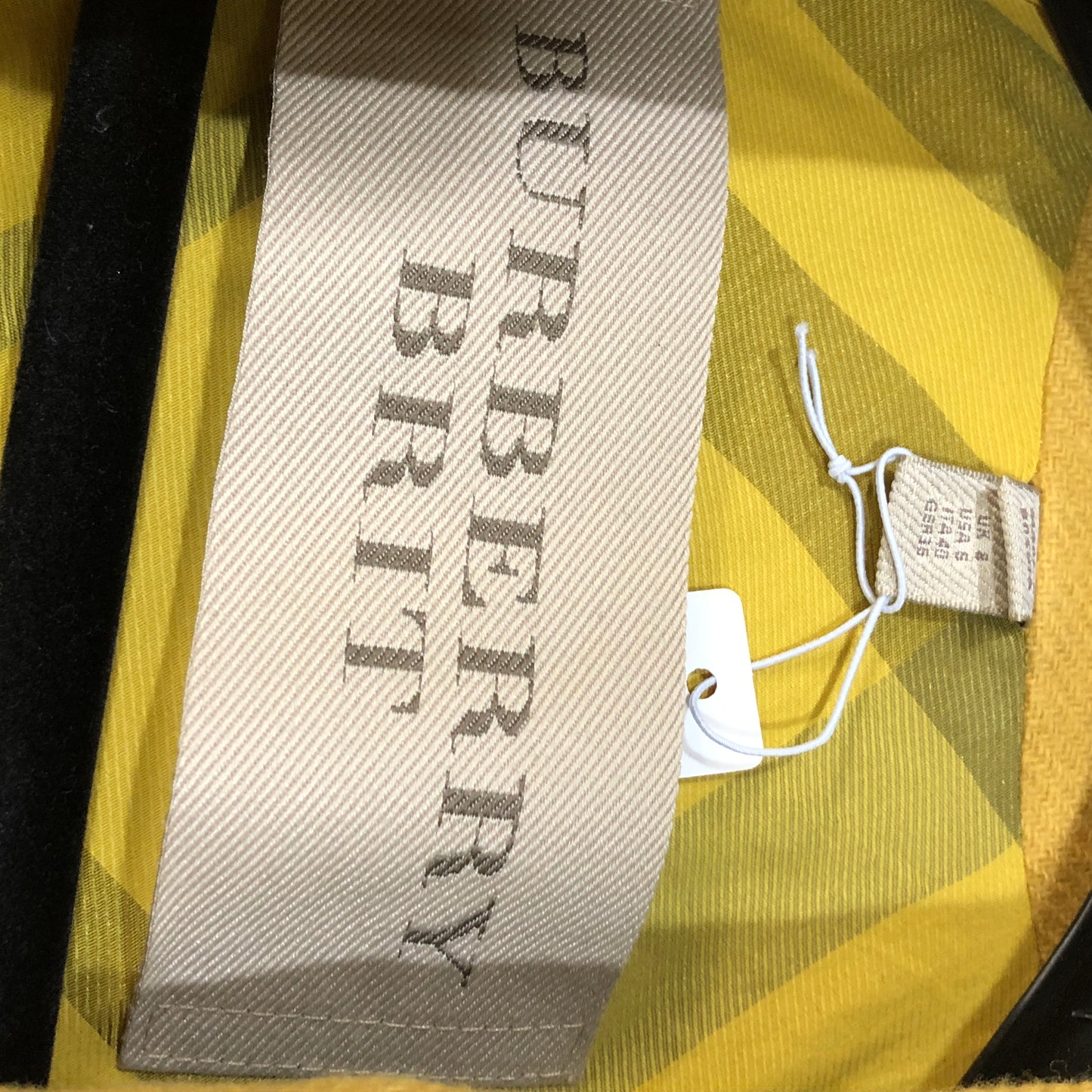 Burberry Yellow Single Breasted Wool Coat Size 6