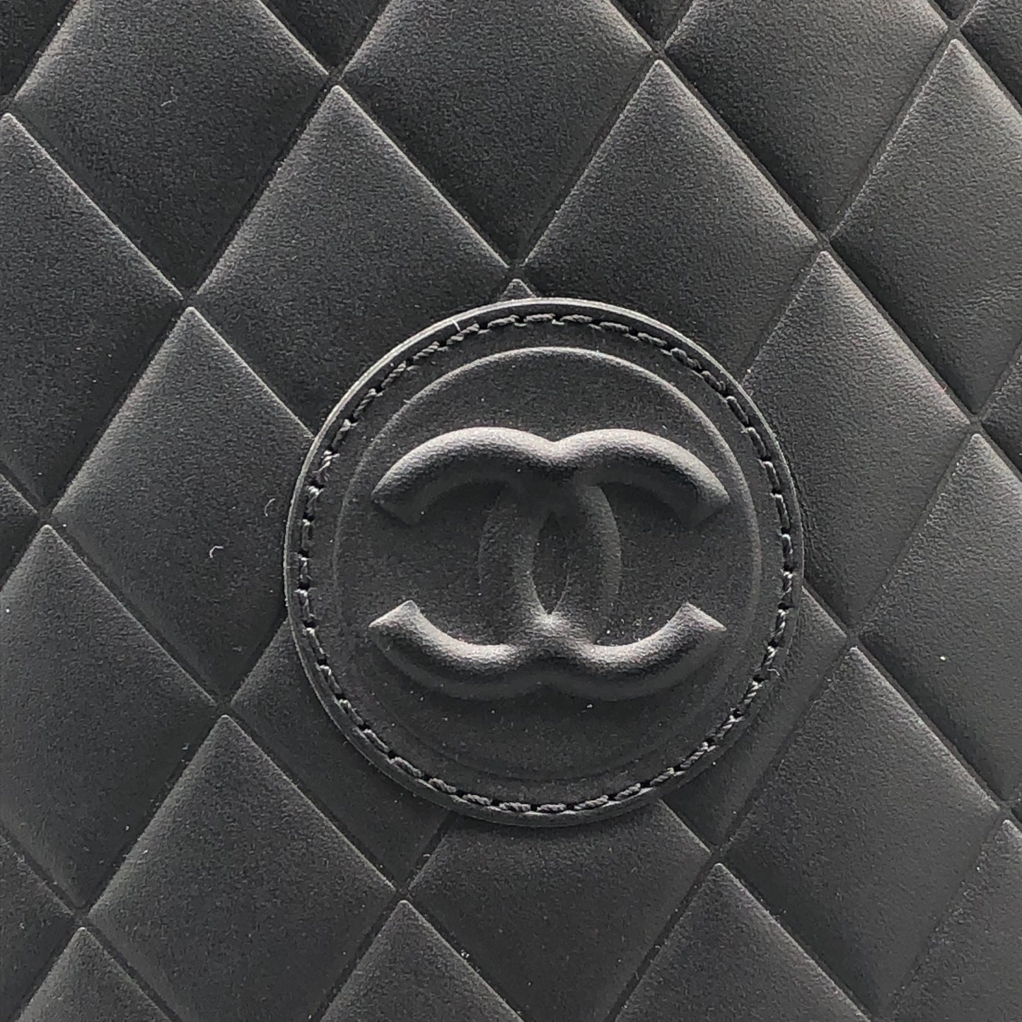 Chanel Black Quilted Leather Knee-High CC Logo Boots Size 36.5