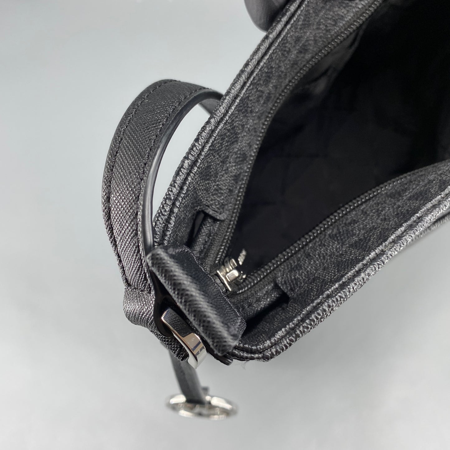Michael Kors Black Monogram Crossbody Shoulder Bag