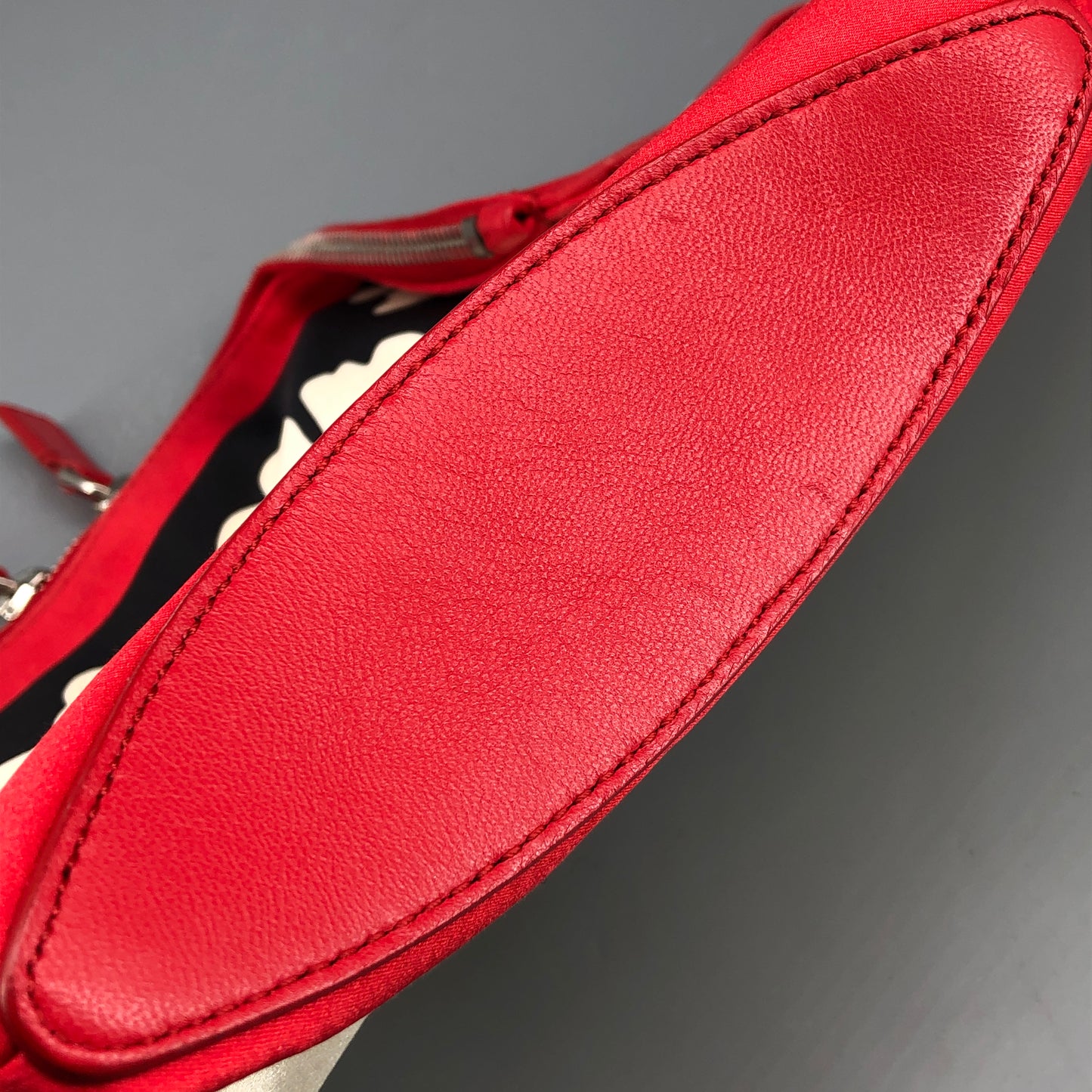 Alexander McQueen De Manta Clutch Red/Cream