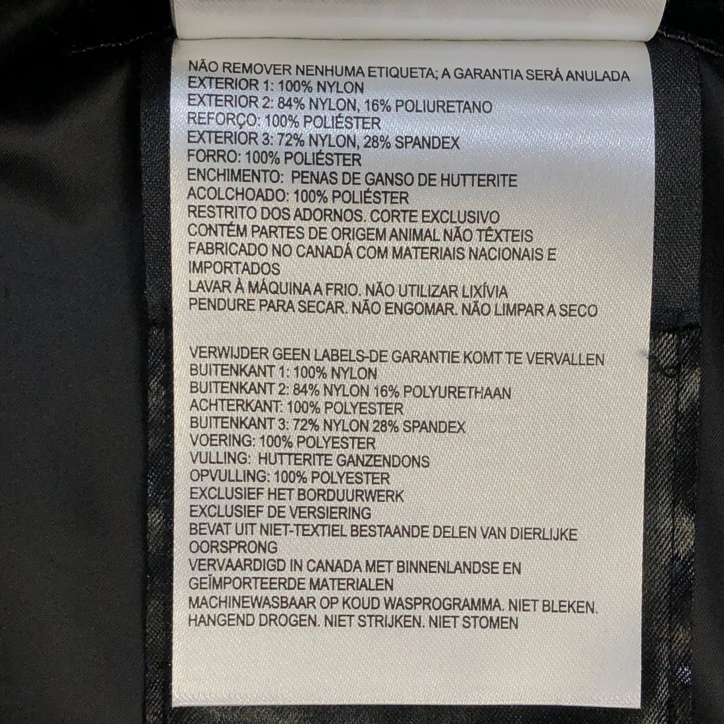 Canada Goose Black Quilted Down Puffer Jacket Size 2XS