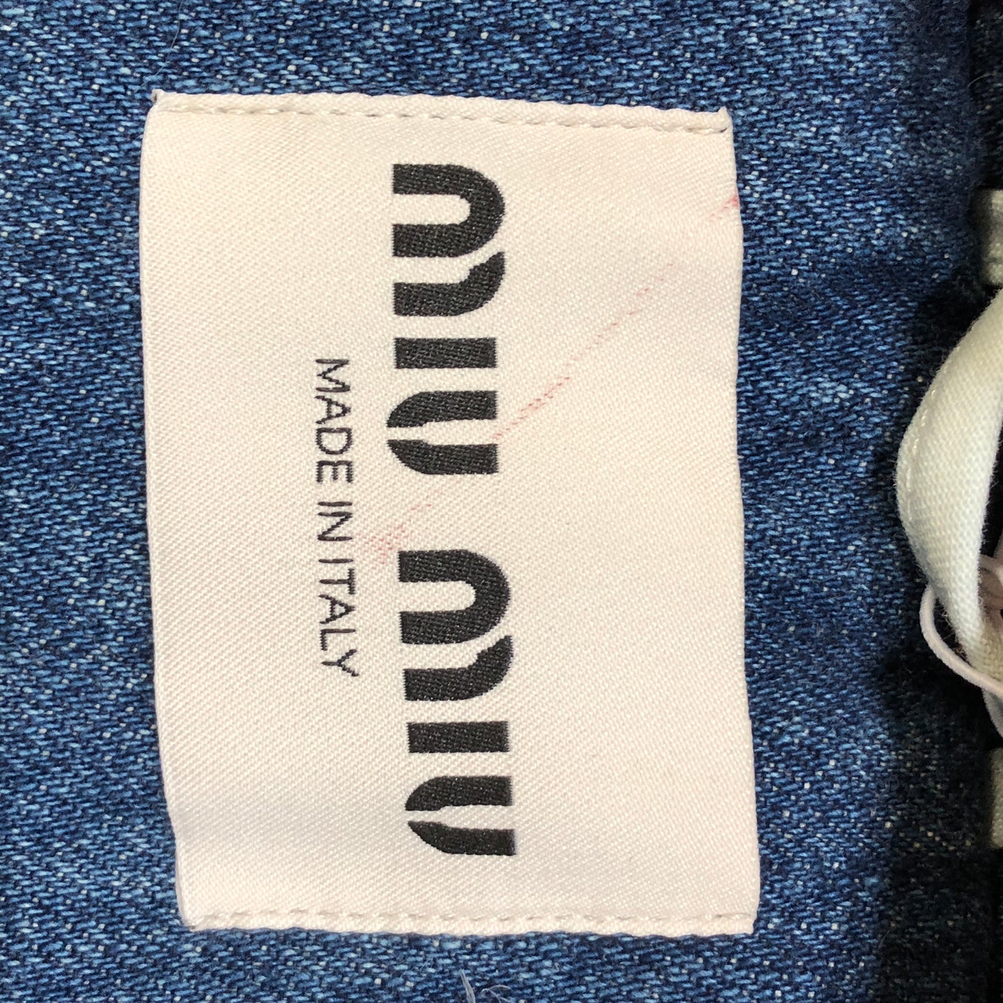Miu Miu Blue Denim Zip-Up Hooded Jacket Size 40