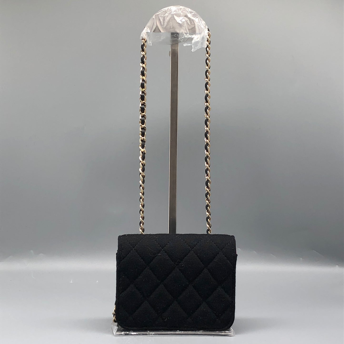 Chanel Black Quilted Fabric Mini Chain Crossbody Bag