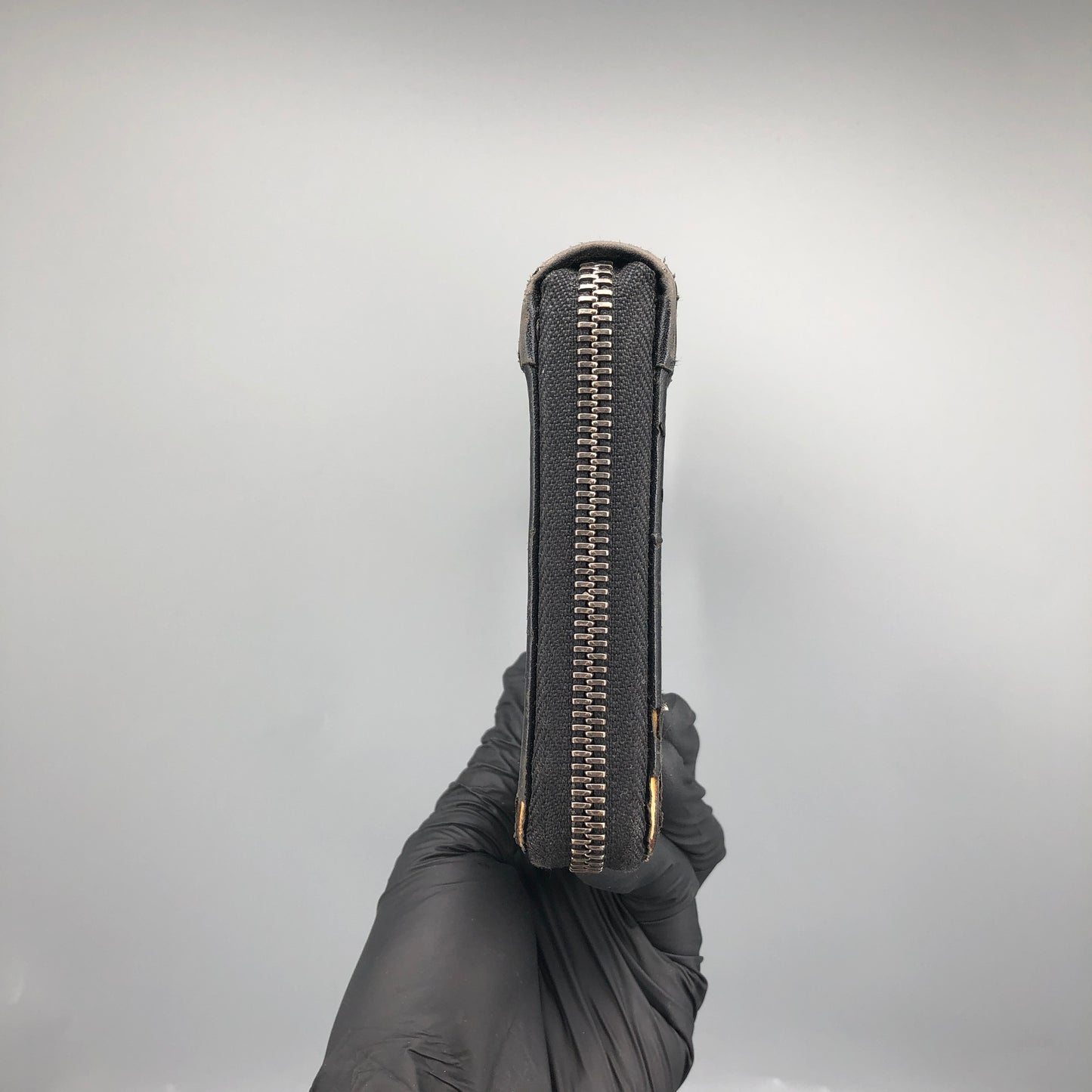 Burberry Check Zip-Around Wallet Black