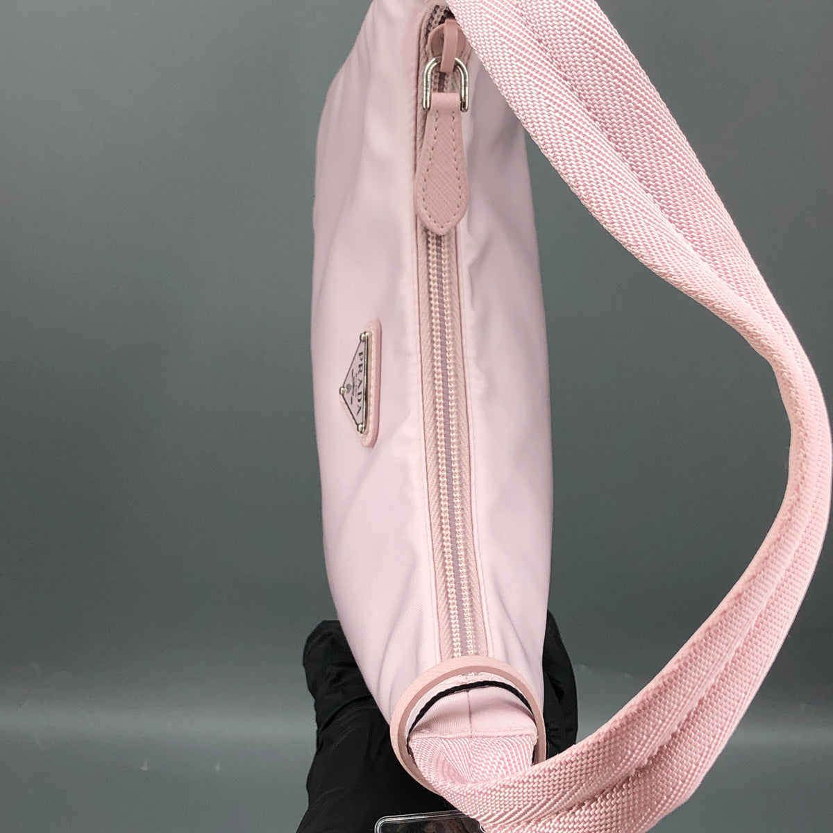 Prada Blush Pink Re‑Nylon Hobo Shoulder Bag