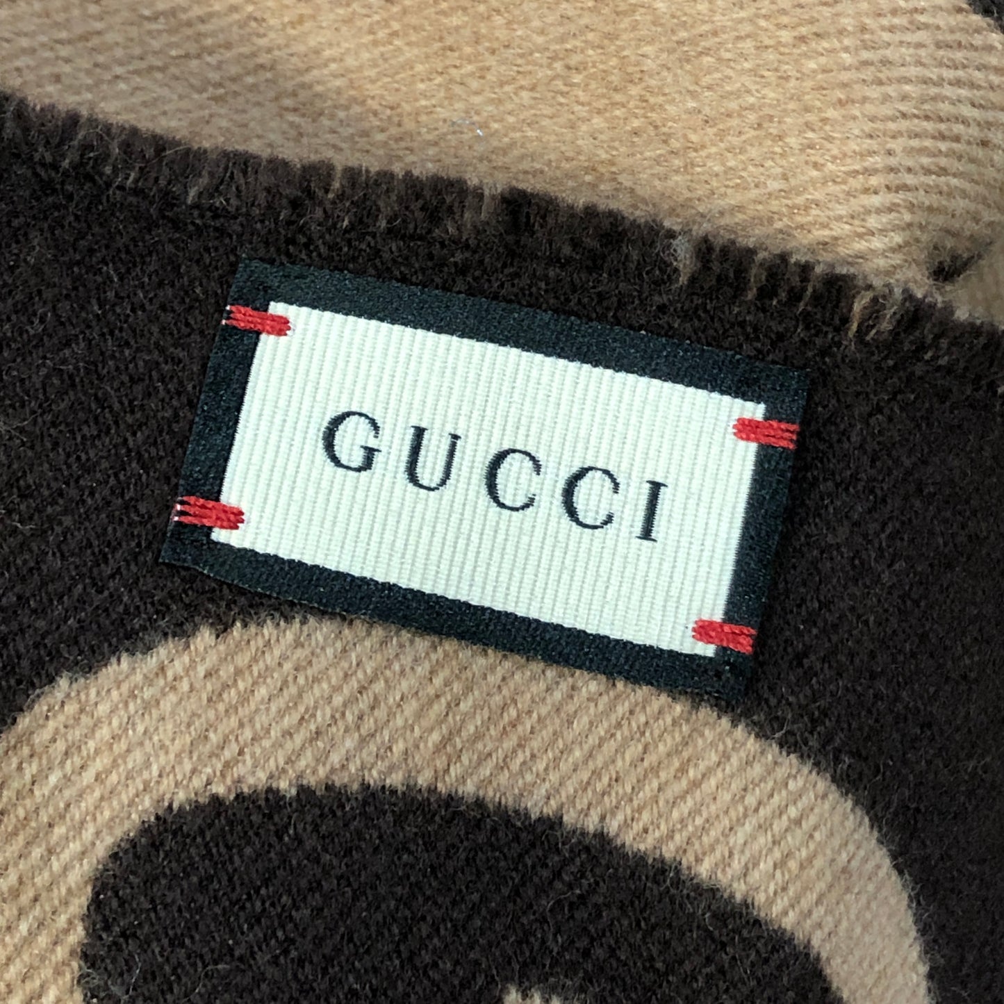Gucci Brown Reversible Allover Pattern Scarf 184*37 cm