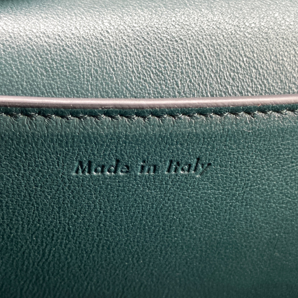 Celine New Frame Shoulder Bag Navy Green Leather