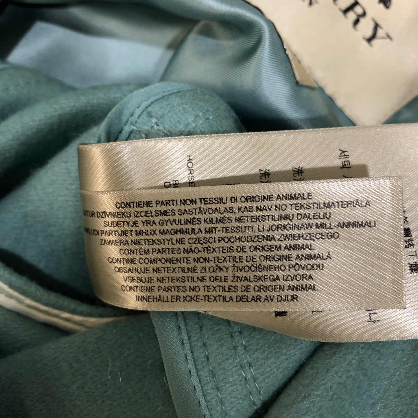 Burberry The Sandringham Tiffany Blue Cotton Trench Coat Size UK 6