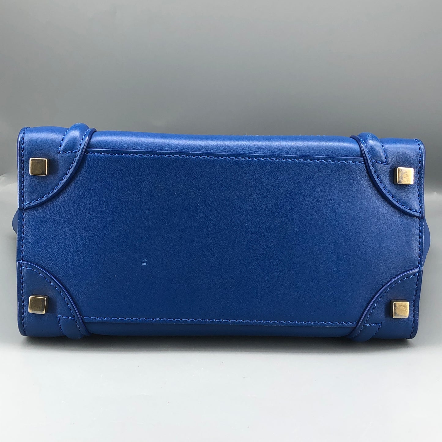 Celine Royal Blue Smooth Leather Luggage Handbag