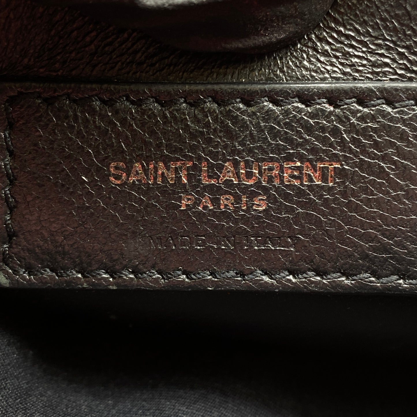 Saint Laurent Small Red Crinkled Leather Niki Chain Shoulder Bag