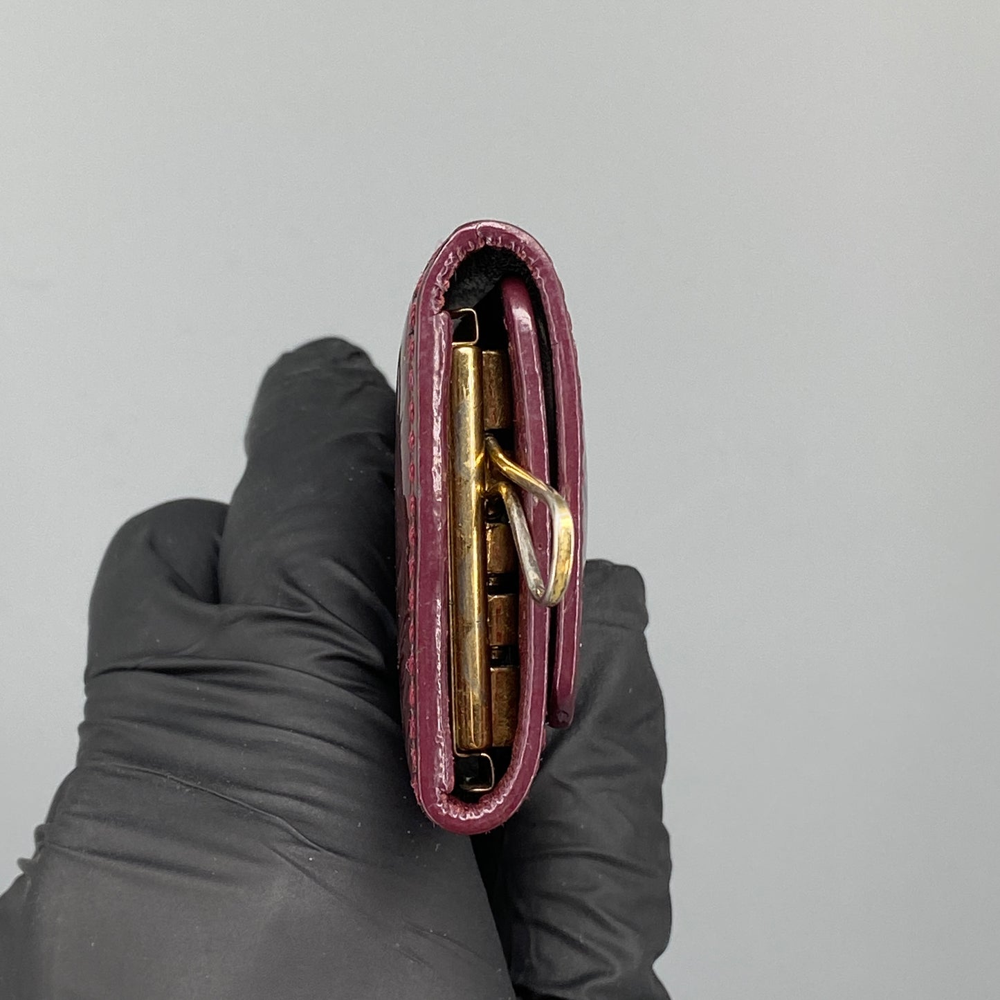 Louis Vuitton Reddish-Brown Monogram Vernis Key Wallet