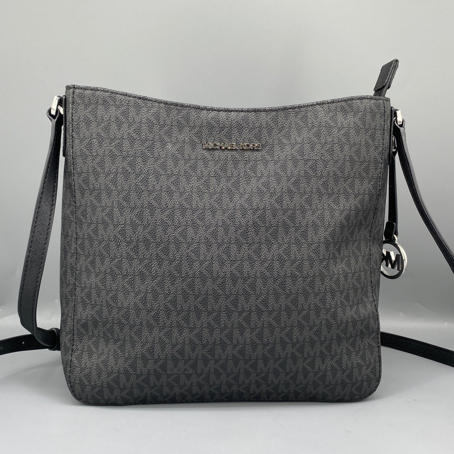 Michael Kors Black Monogram Crossbody Shoulder Bag