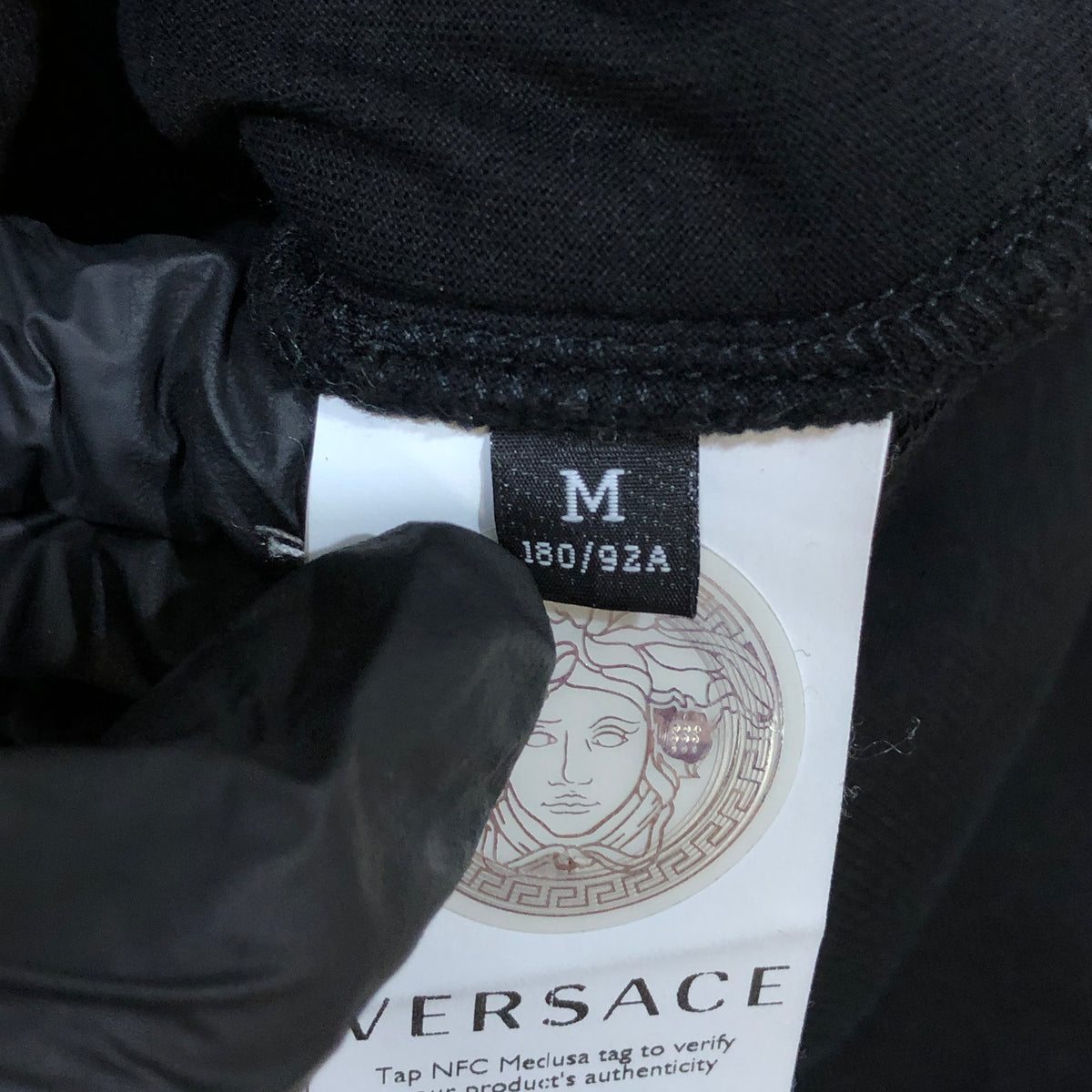 Versace black  Medusa Logo Zip Hoodie Size M