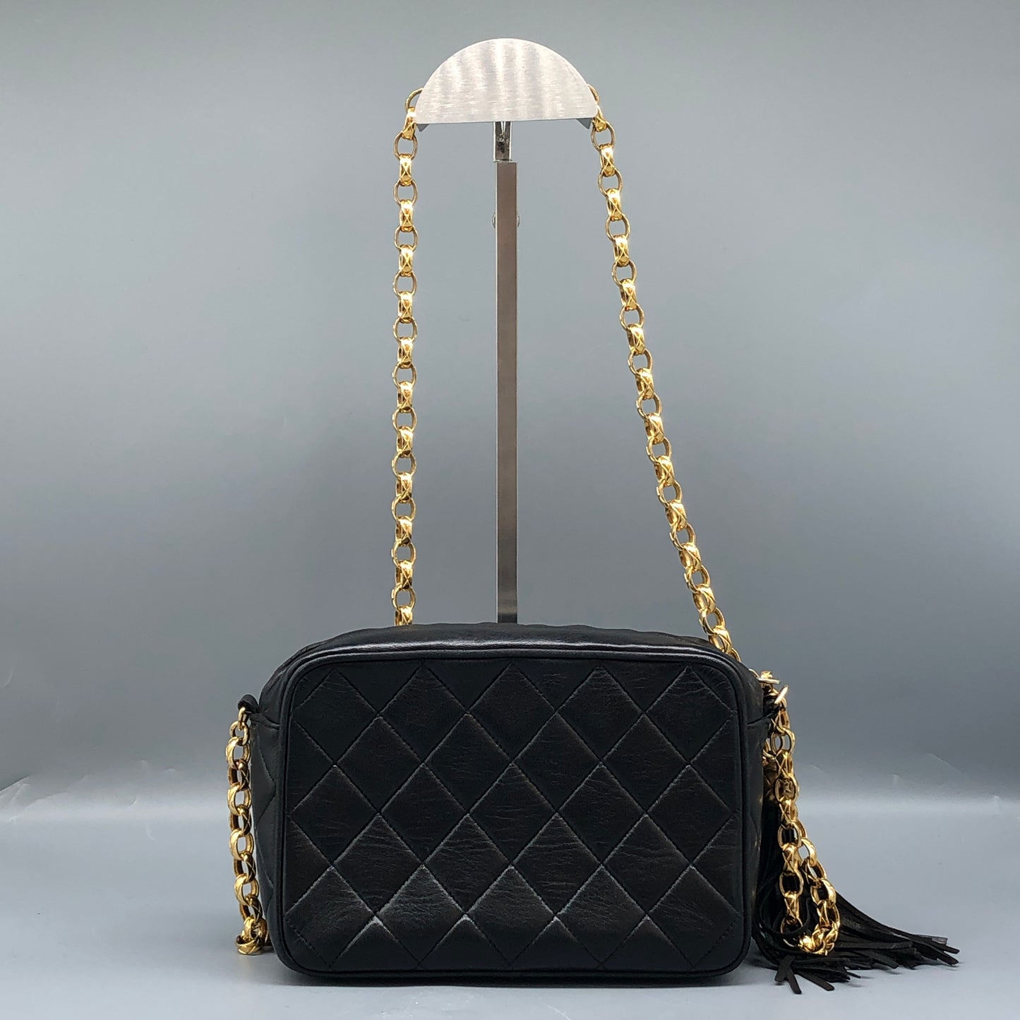 Chanel Black Quilted Leather Camera Bag