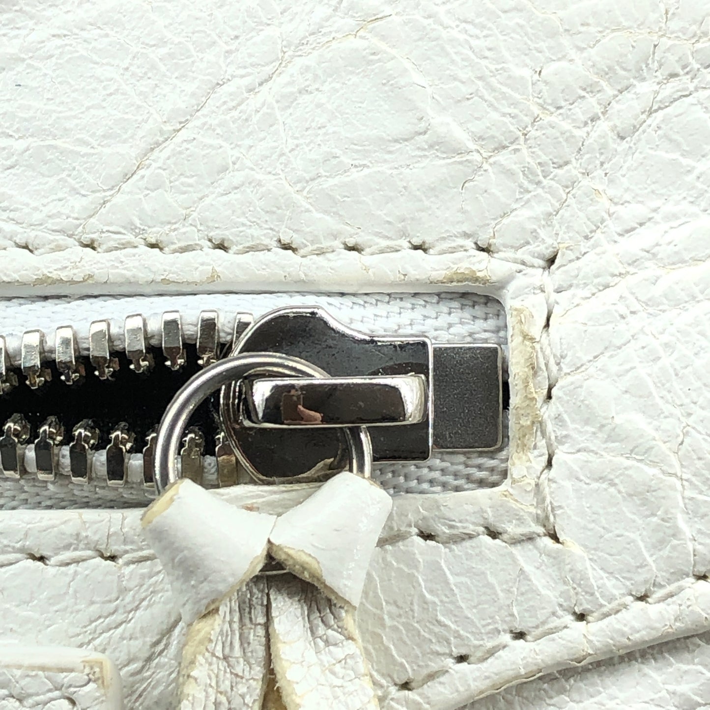 Balenciaga White Heart‑Shape Chain Crossbody Bag