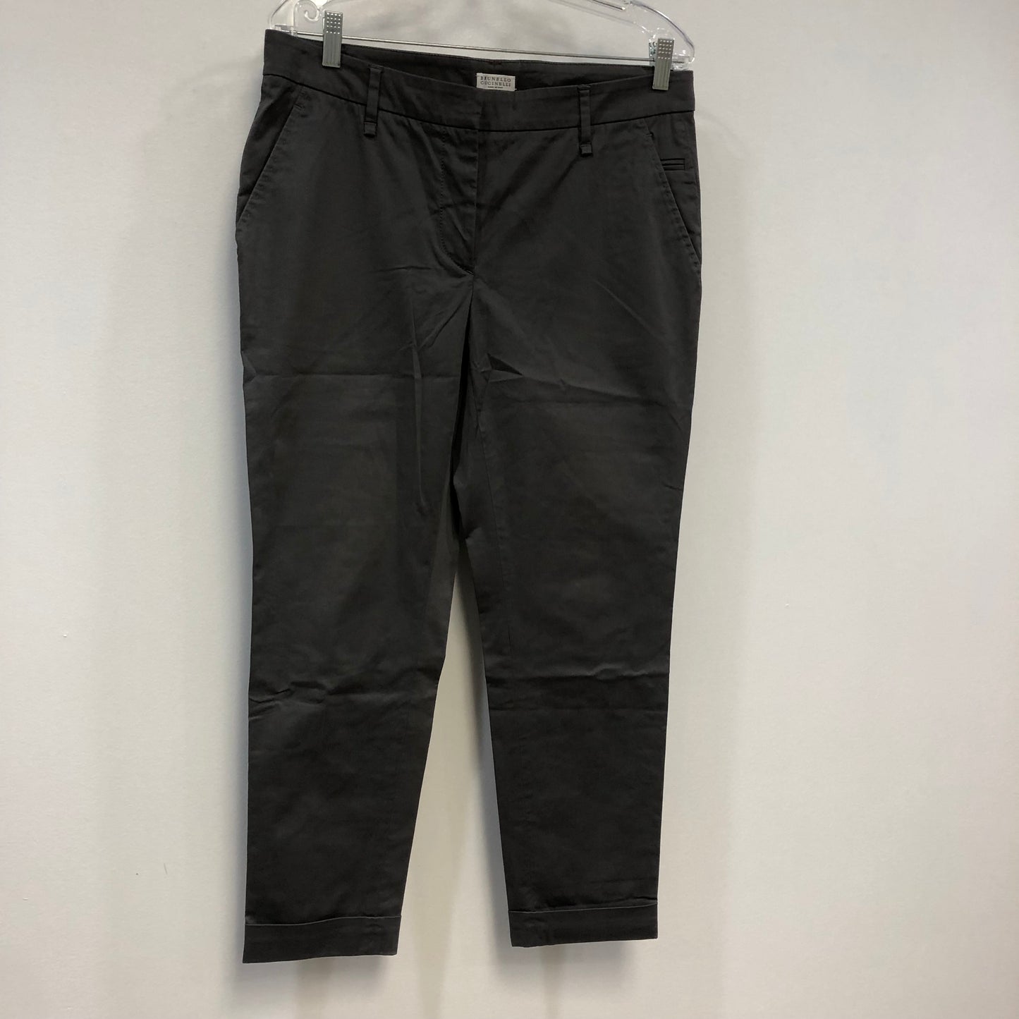 Brunello Cucinelli Grey Tapered Pants Size: US 10