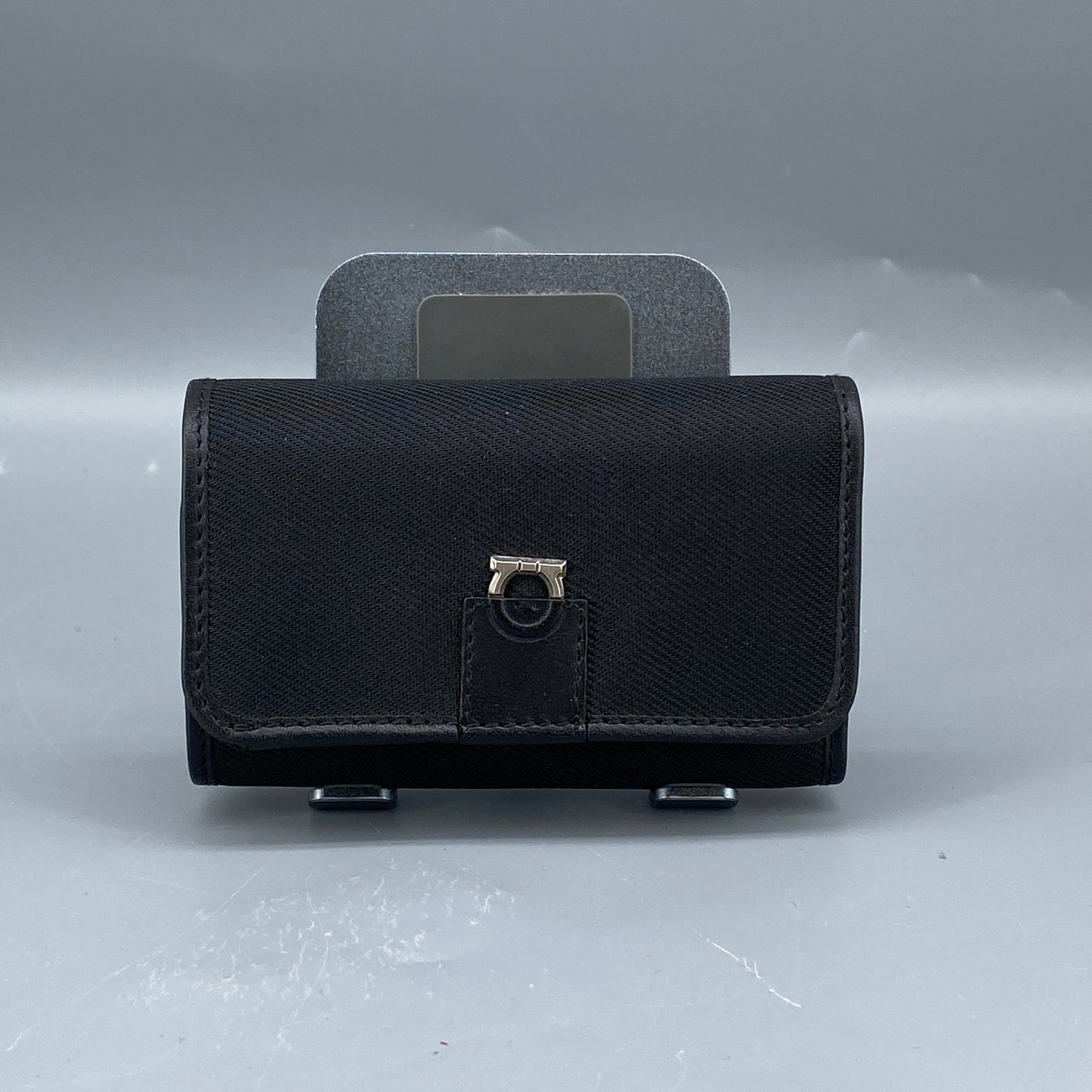 Ferragamo Black Canvas Key Case