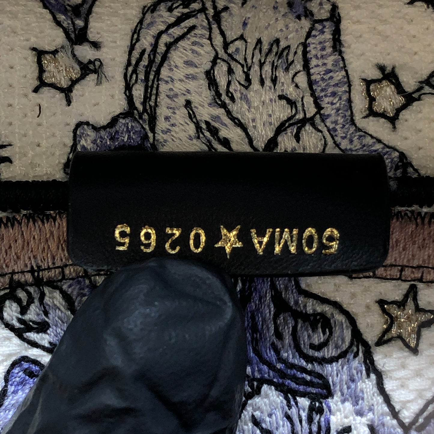 Christian Dior Violet/White Tarot Print Book Tote Bag