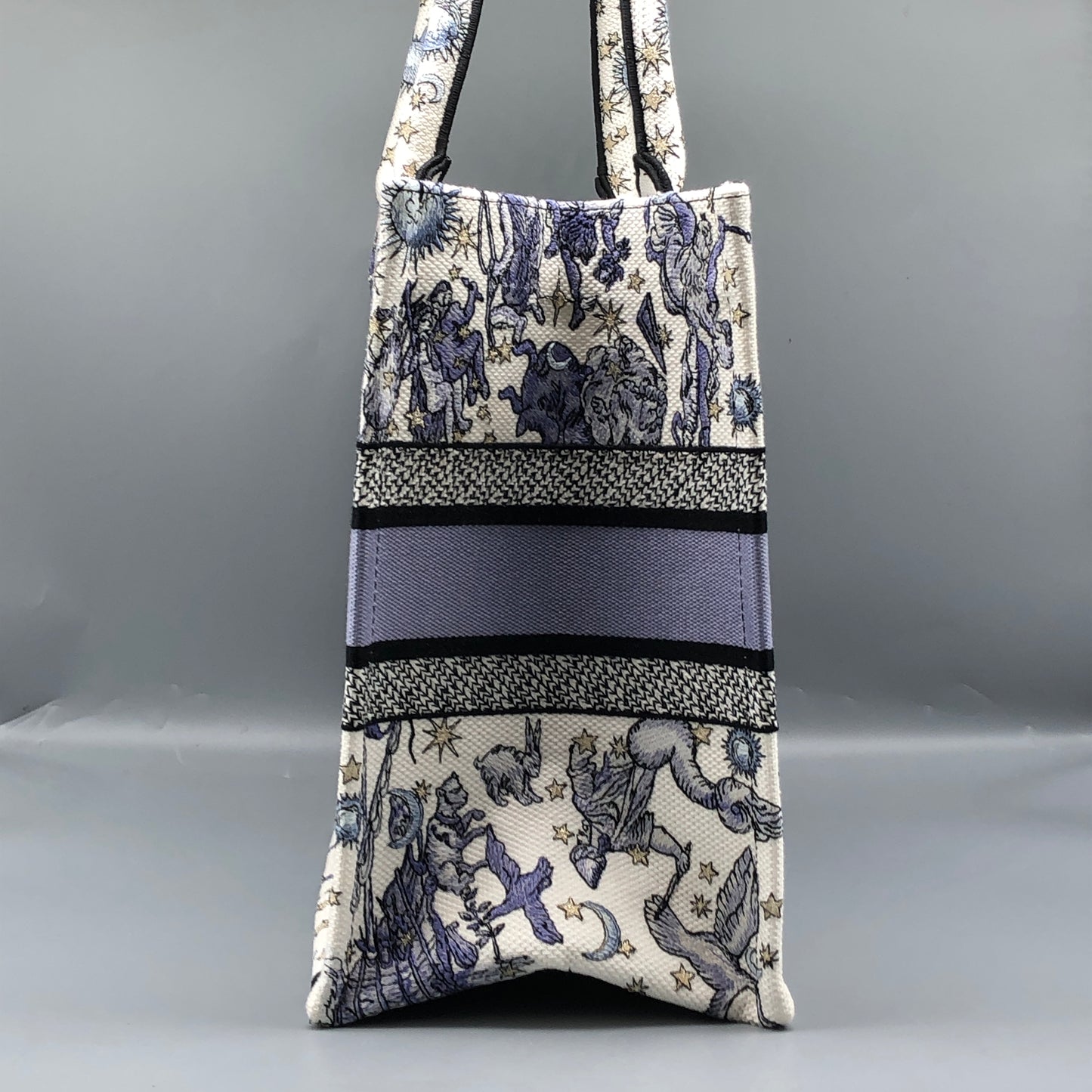 Christian Dior Violet/White Tarot Print Book Tote Bag