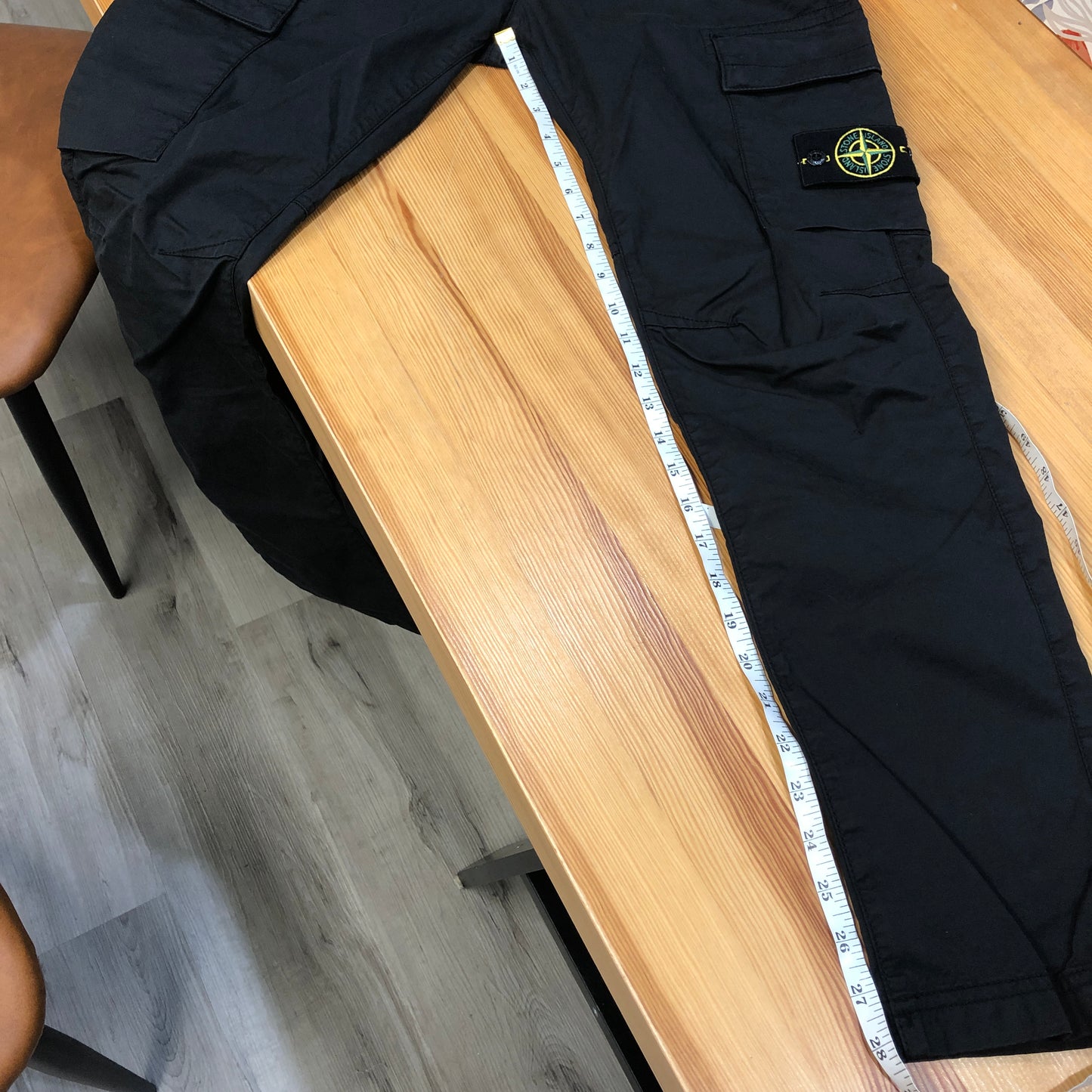 Stone Island Cargo Pants Size W28 Black