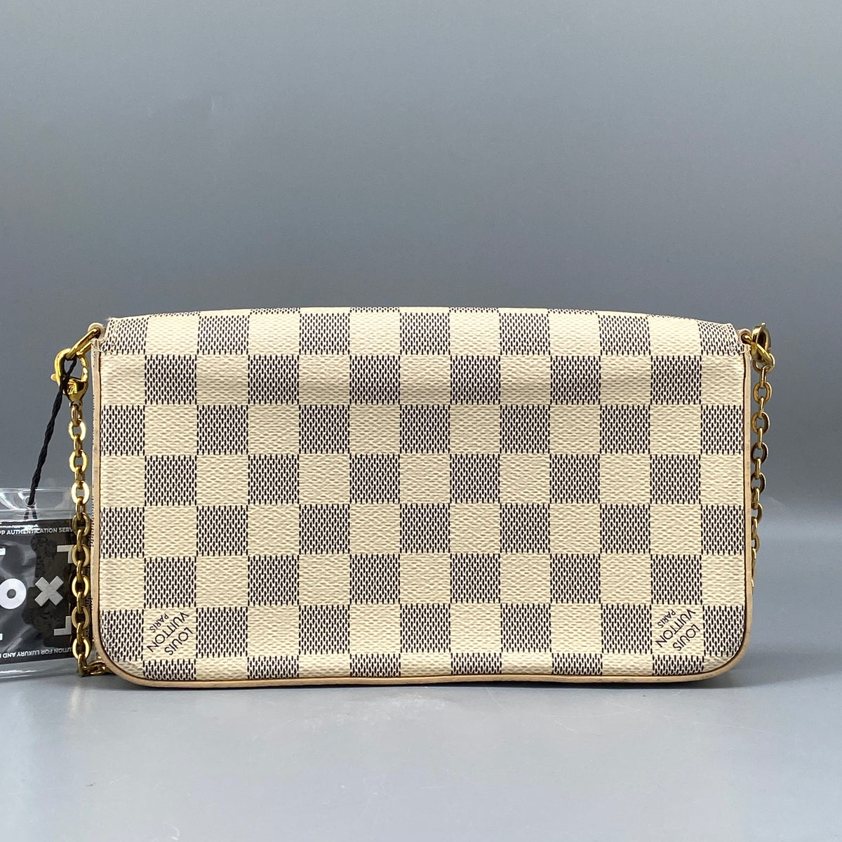Louis Vuitton Damier Azur Pochette Felicie Chain Wallet Rose Ballerine