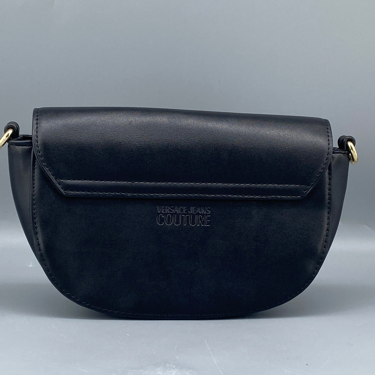 Versace Jeans Couture black saddle shoulder bag