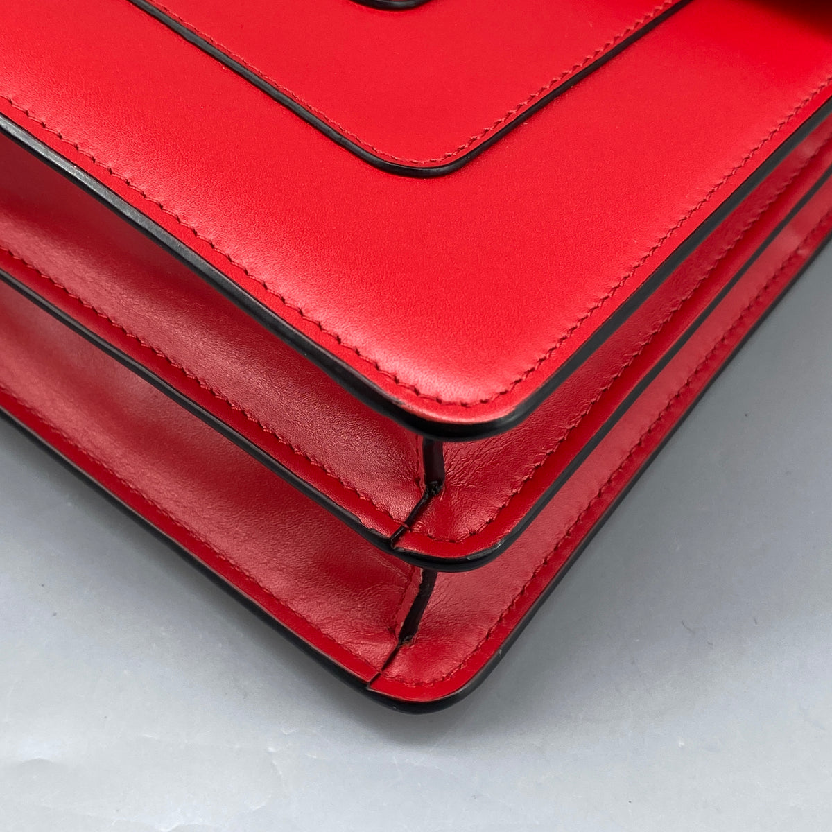 Bvlgari Serpenti Forever Shoulder Bag Red Leather
