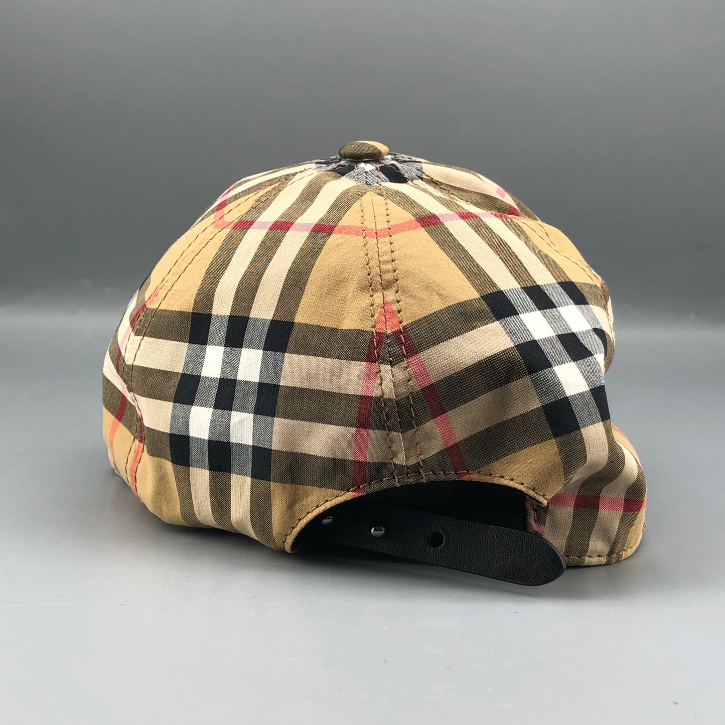 Burberry Vintage Rainbow Check Baseball Cap Size 58cm