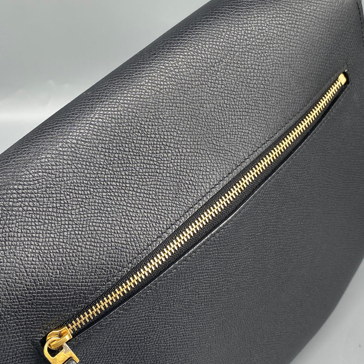 Celine Trotteur Crossbody Bag Black Leather