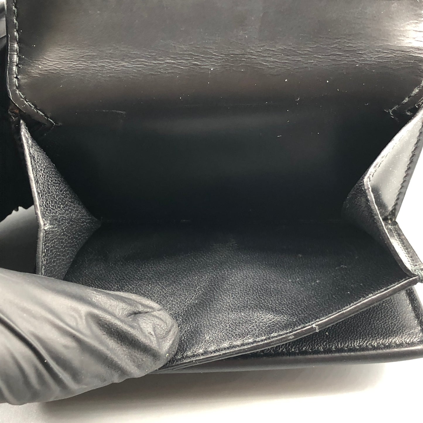Balenciaga Black Smooth Leather Short Wallet