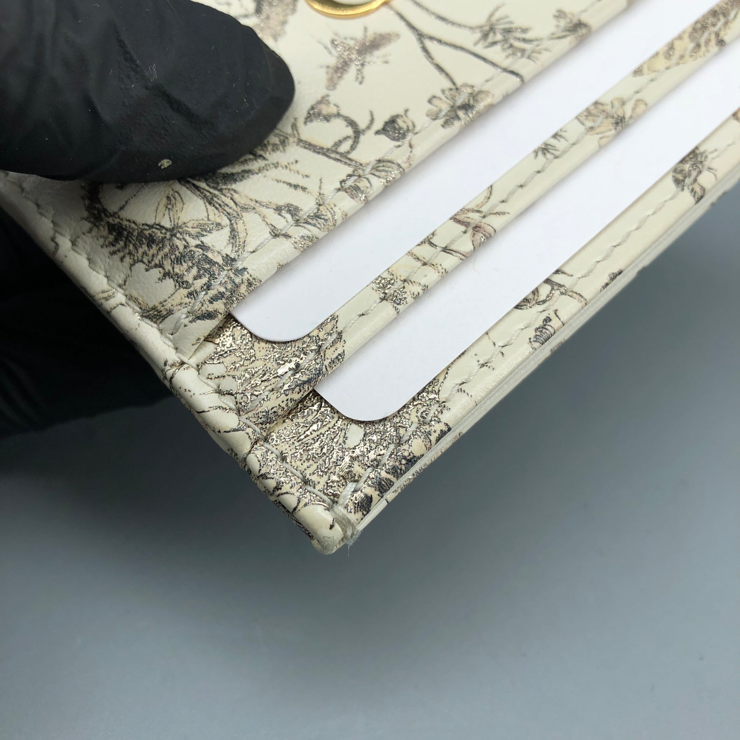 Christian Dior Card Holder Cream Toile de Jouy
