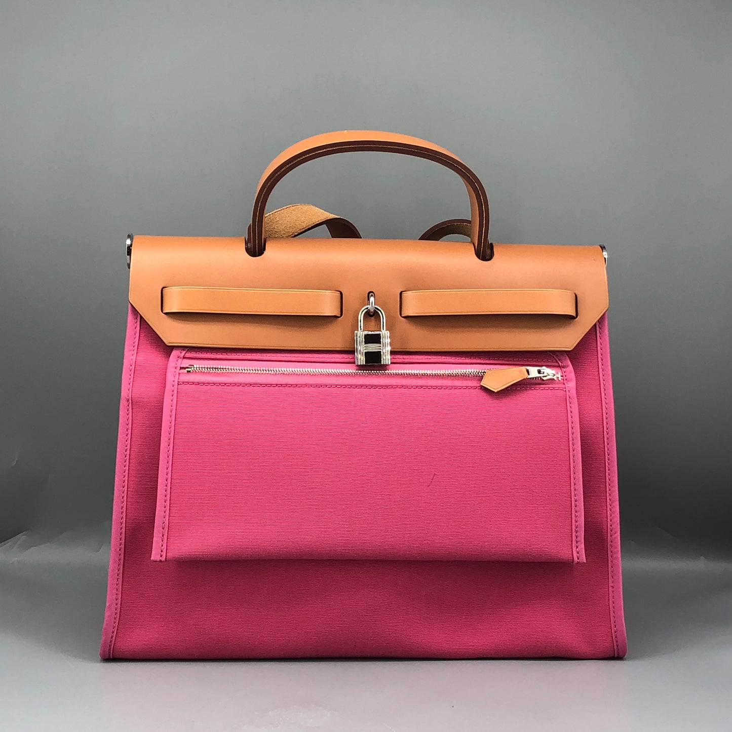 Hermes 2011 Pink Canvas Herbag 31  Shoulder Bag