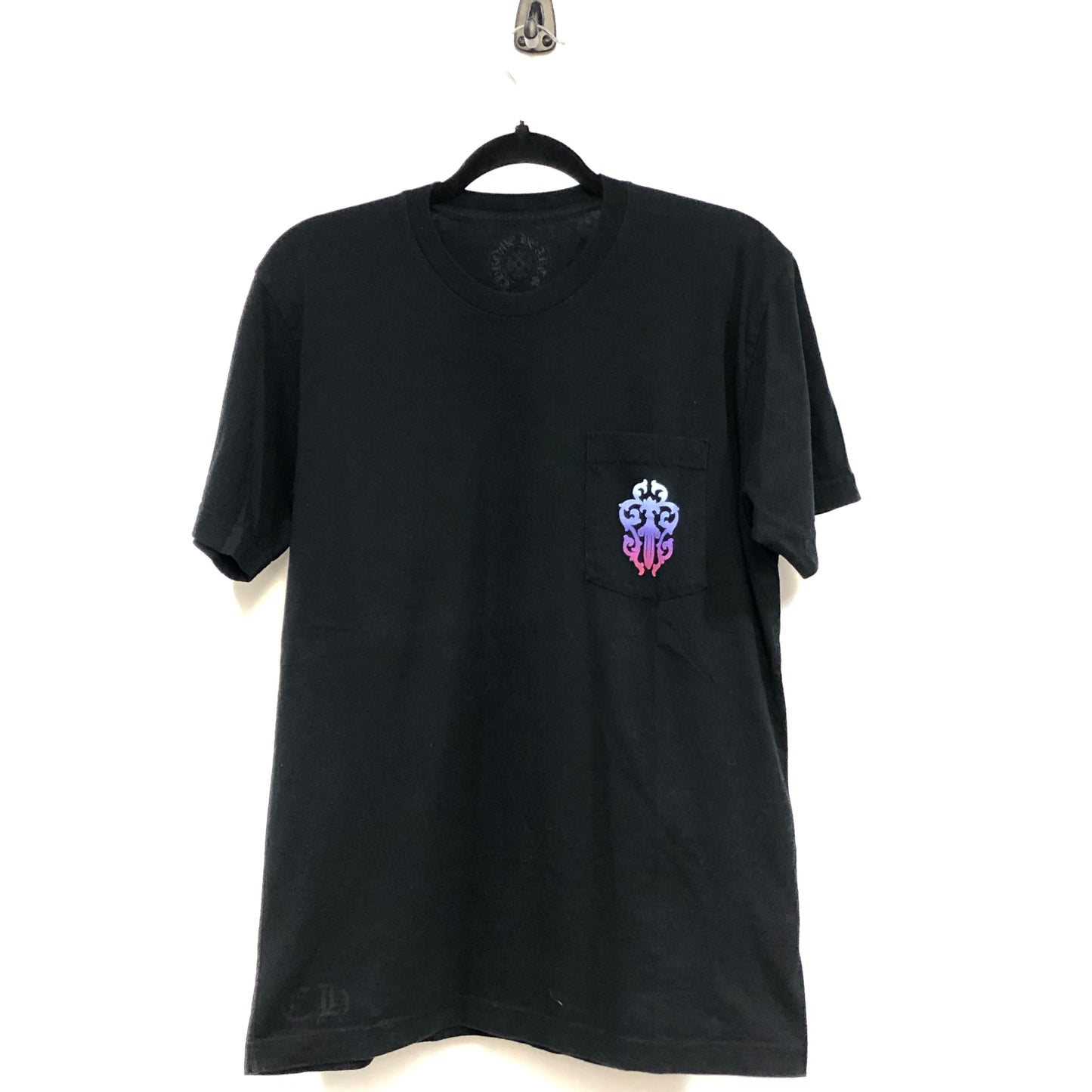 Chrome Hearts Black Gradient Graphic Print Short Sleeve T-shirt Size L