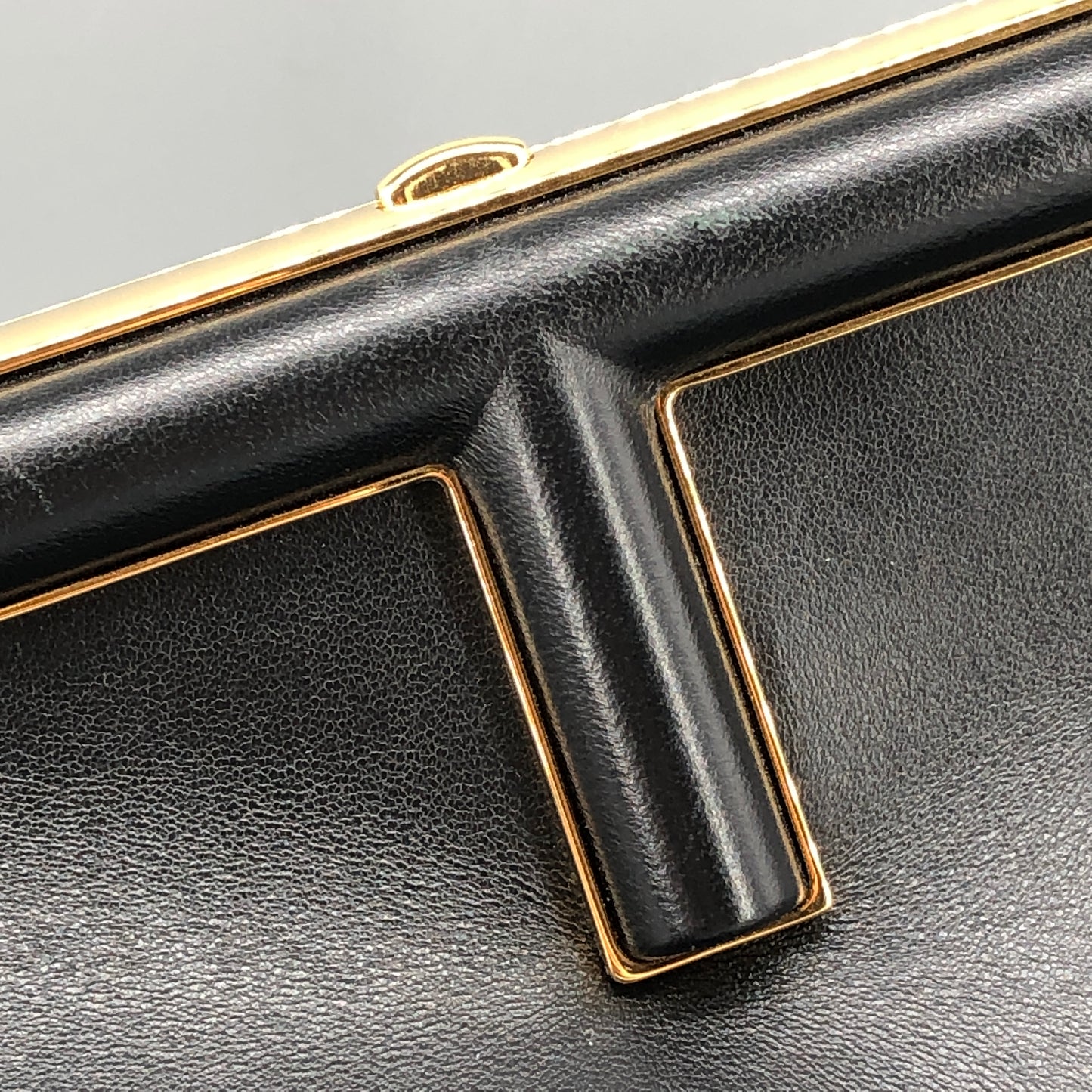 Fendi First Smooth Calfskin Clutch Crossbody Bag  Black