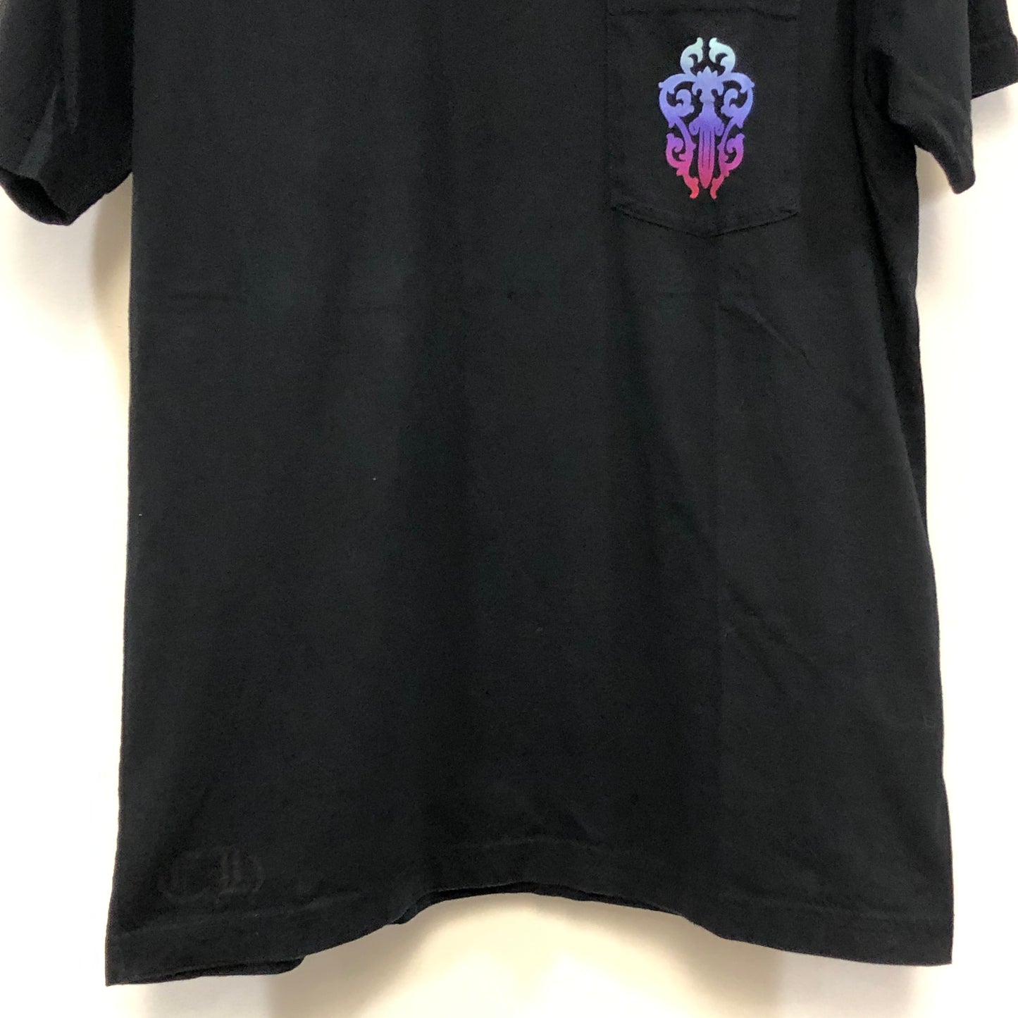 Chrome Hearts Black Gradient Graphic Print Short Sleeve T-shirt Size L