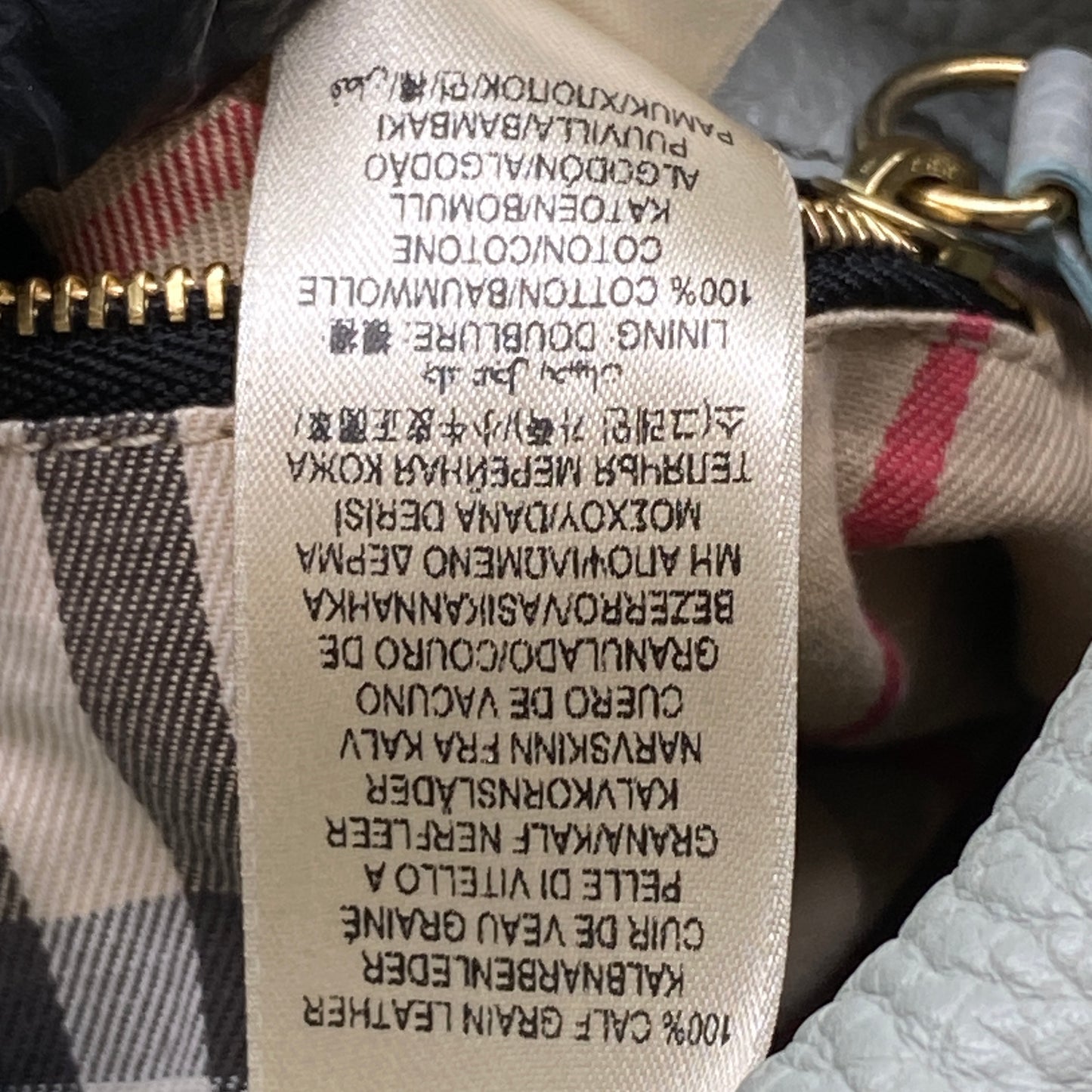 Burberry Mint Green Leather Shoulder Bag