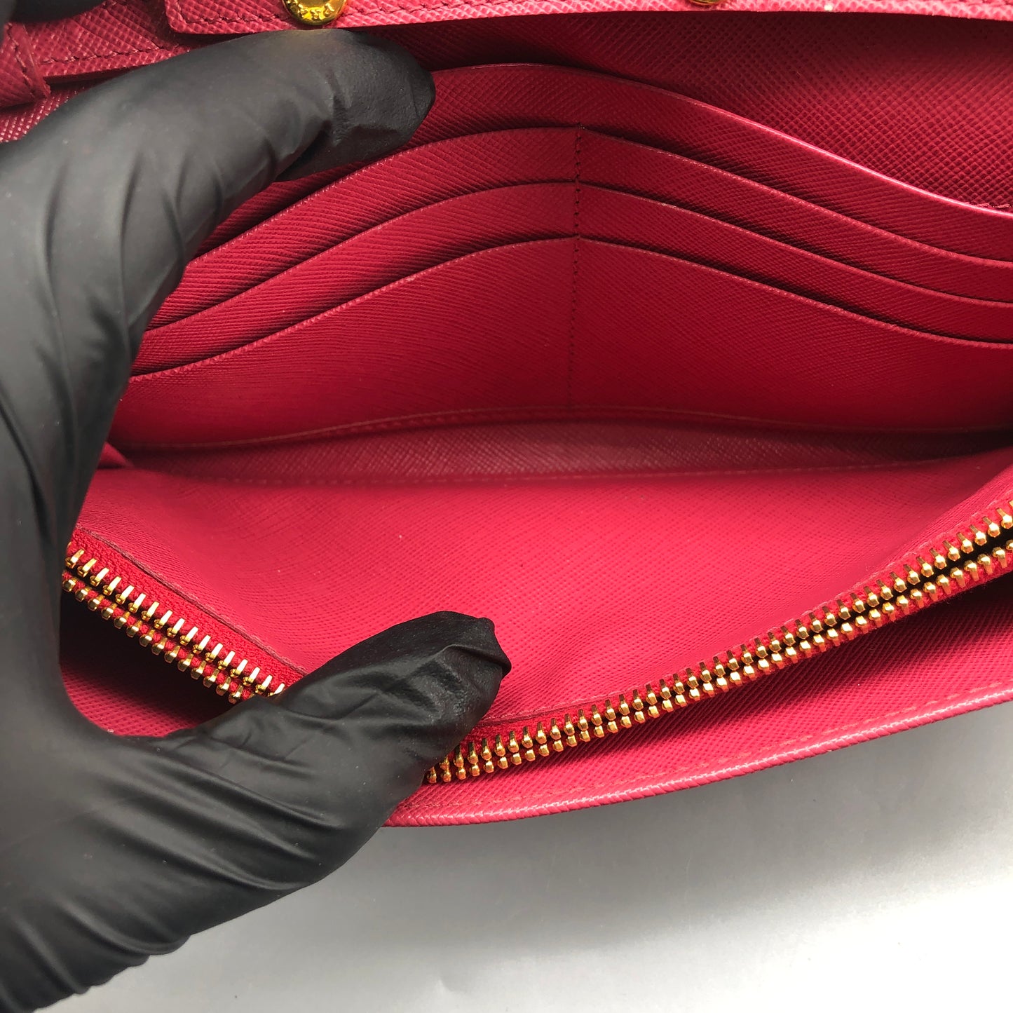 Prada Saffiano Leather WOC Wallet On Chain Hot Pink