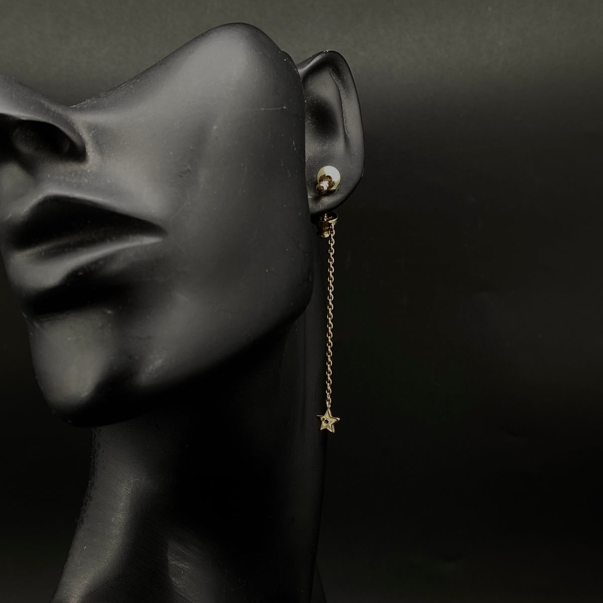 Christian Dior Gold Tone Faux Pearl Drop Earrings