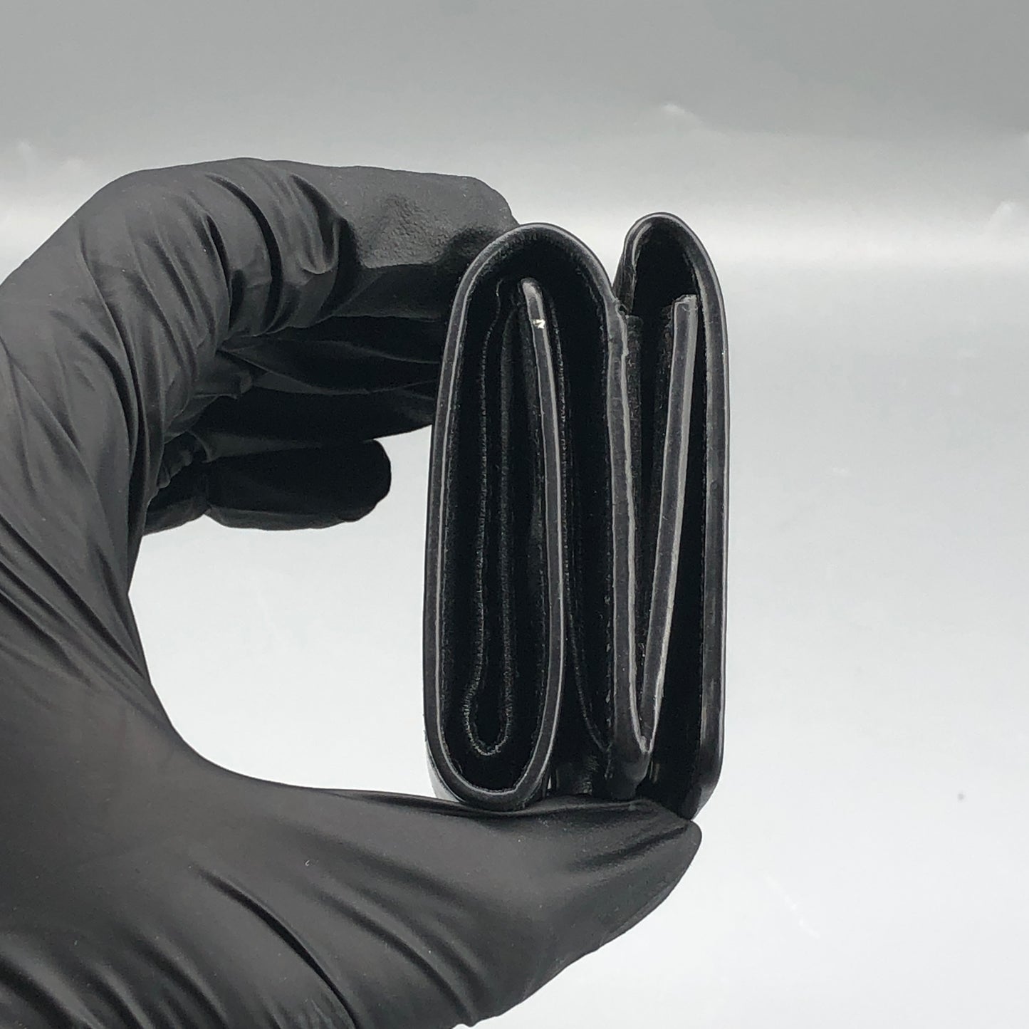 Balenciaga Black Smooth Leather Short Wallet