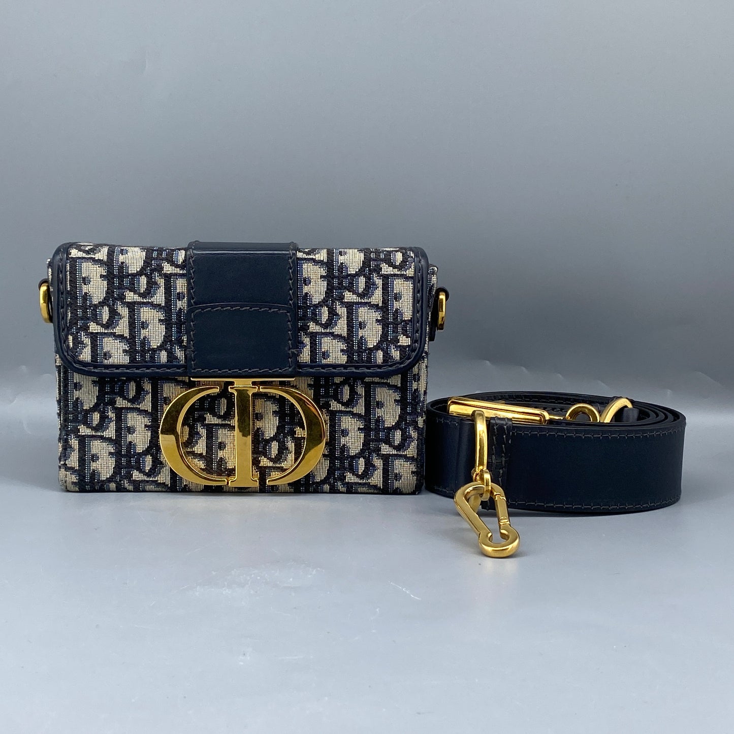 Christian Dior Montaigne Box Oblique Jacquard Crossbody Bag
