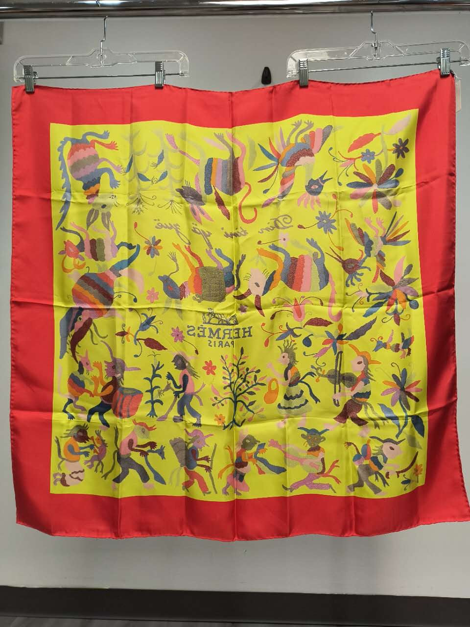 Hermes Din Tini Ya Zue Silk Scarf