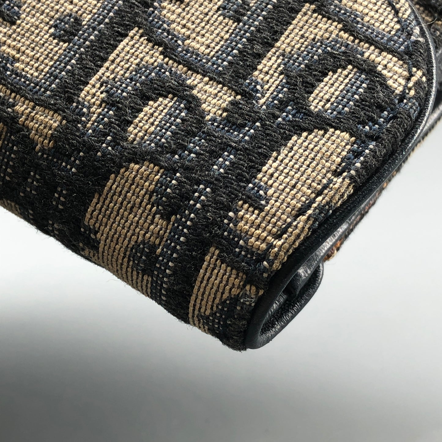Christian Dior Oblique Saddle Wallet Navy/Beige