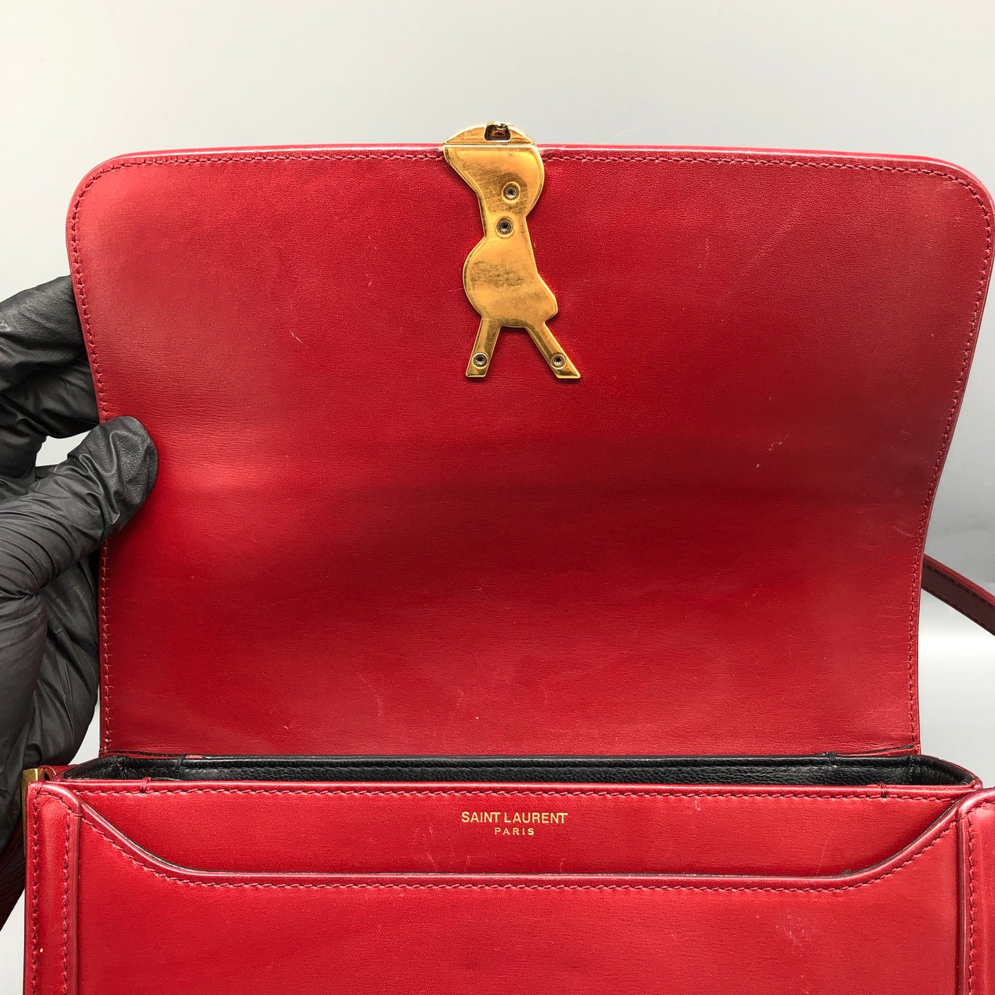 Saint Laurent Solferino Medium Shoulder Bag Red