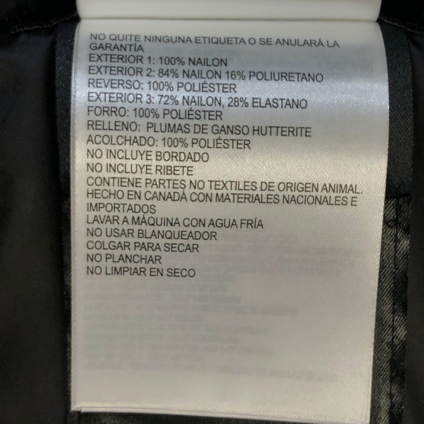 Canada Goose Black Quilted Down Puffer Jacket Size 2XS